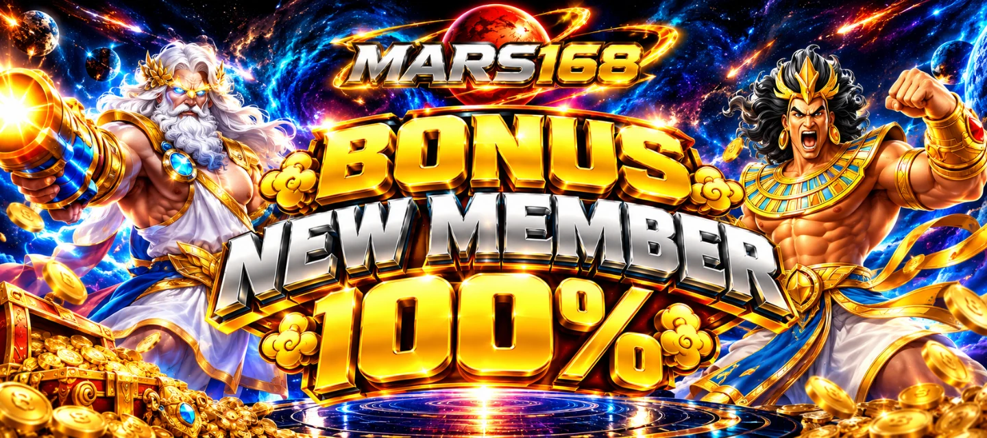 Banner bonus new member MARS168 100 persen